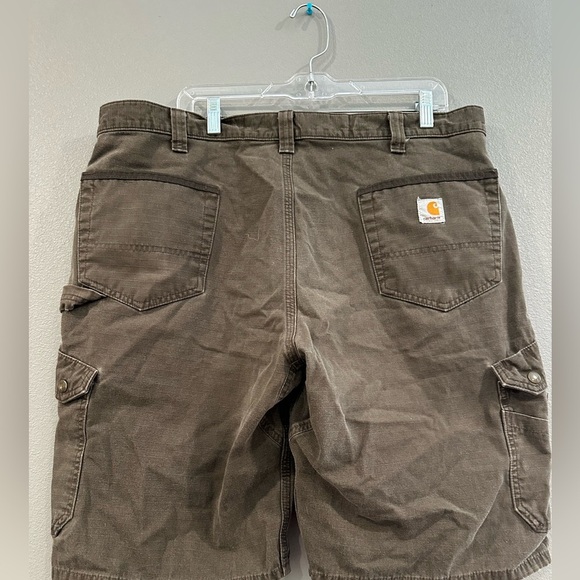 Carhartt Brown Cargo Shorts Durable Cotton Utilitarian Design - Picture 3 of 7